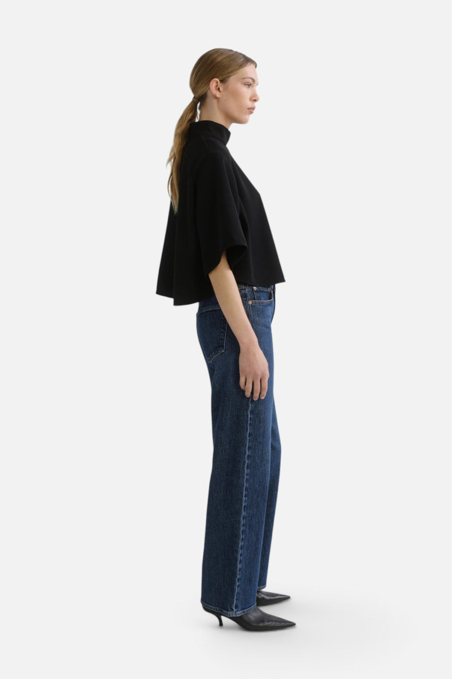 AGOLDE Harper Straight Jean in Echo – side view