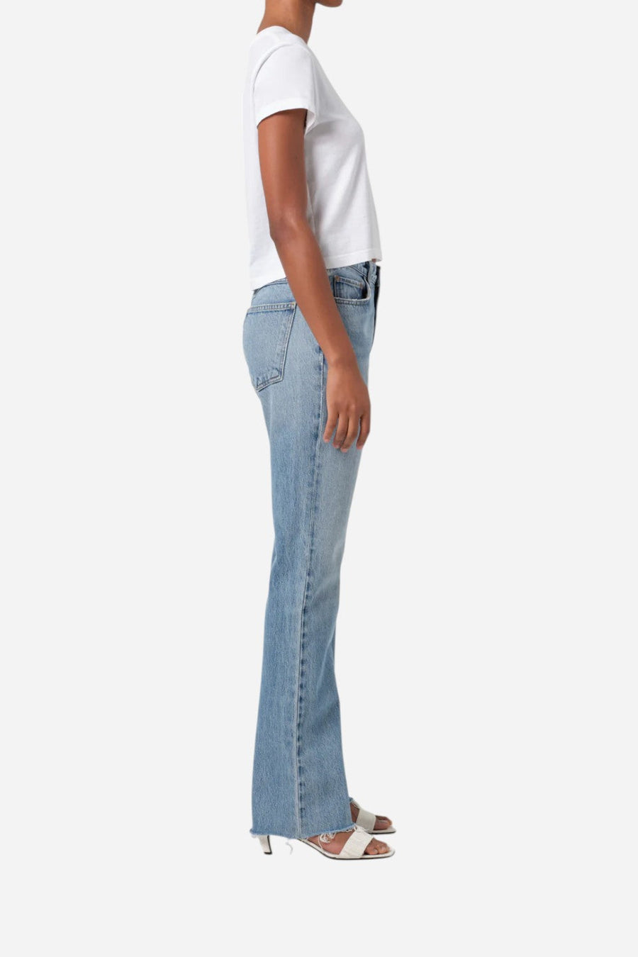 Agolde Leena Jean in Stage – side view