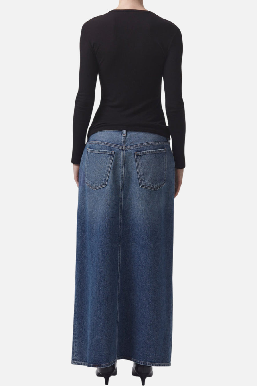 Agolde Leif Maxi Skirt in Swing – back view