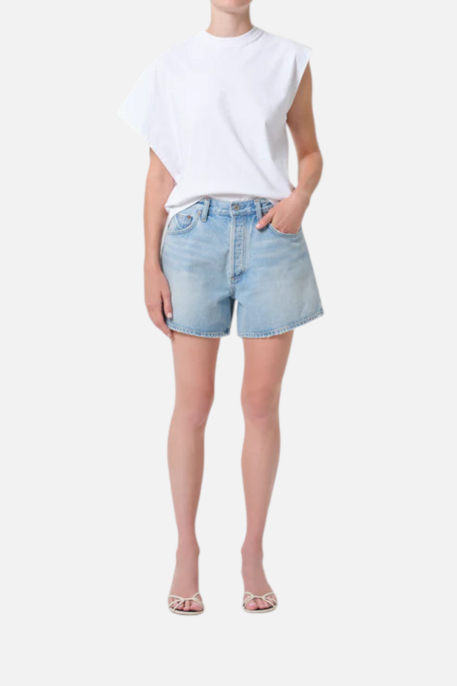 AGOLDE Leith Short in Convert – front view