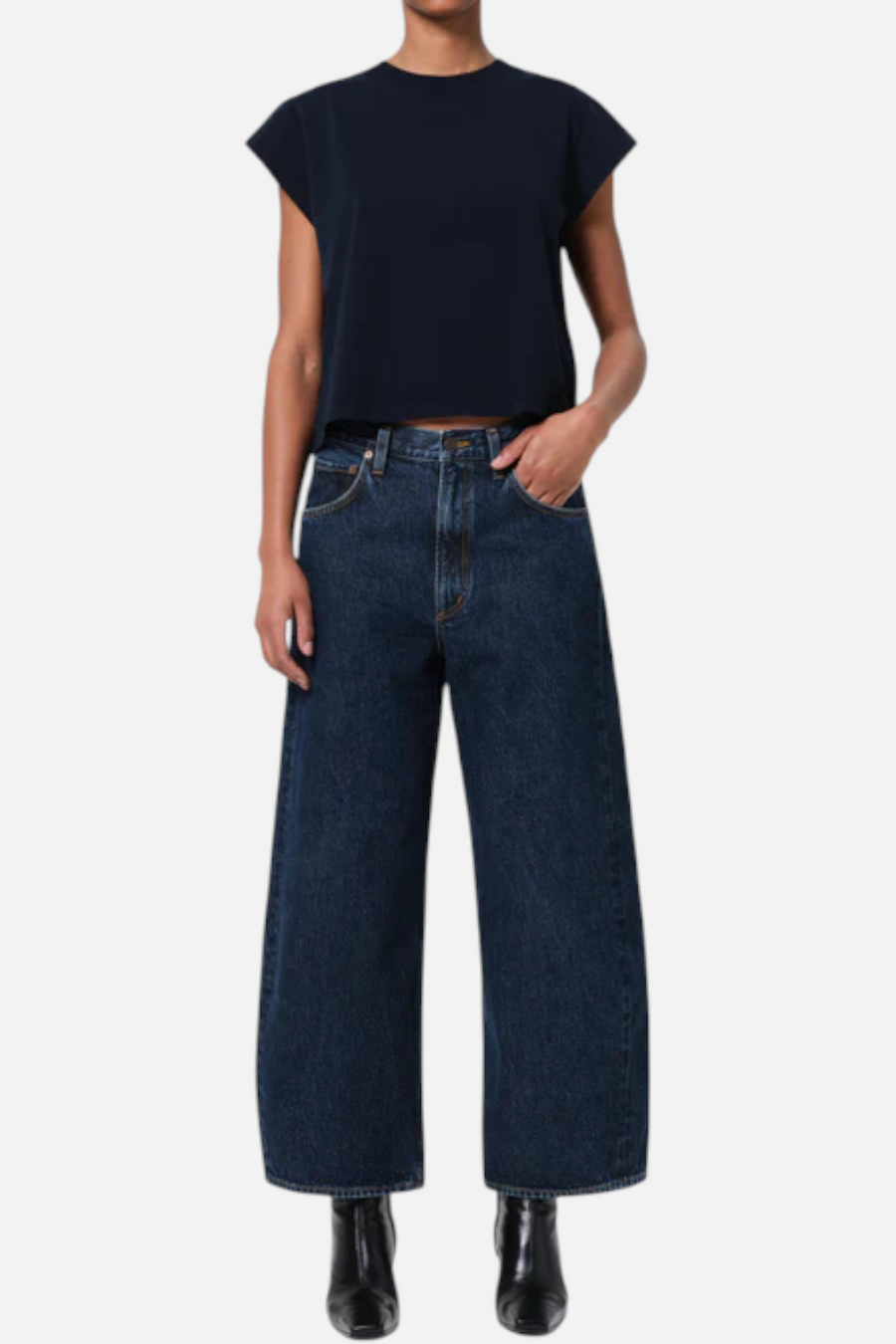 Agolde Low Curve Crop Jean in Pendulum – front view