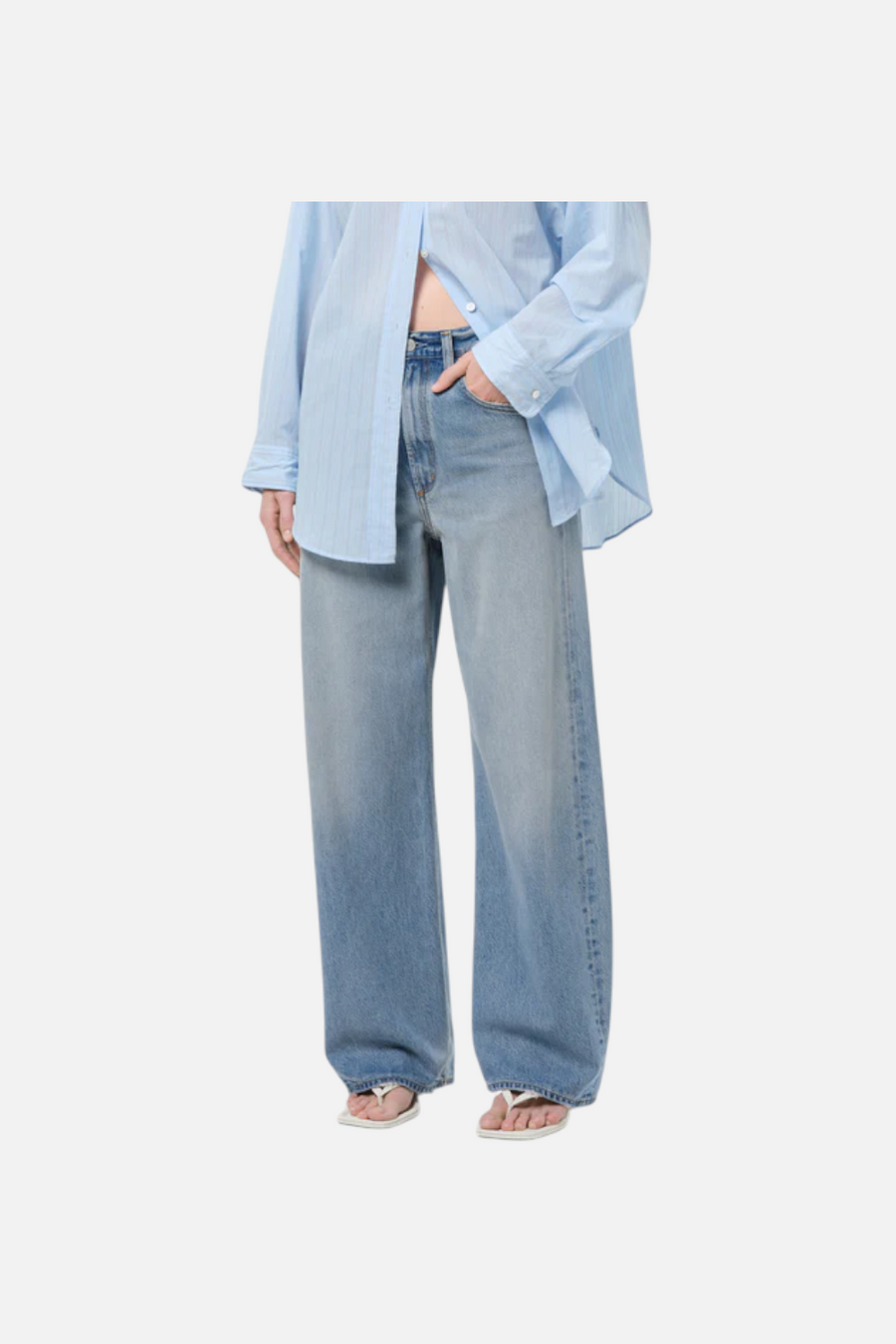 Agolde Low Curve Jean in Reset – detail