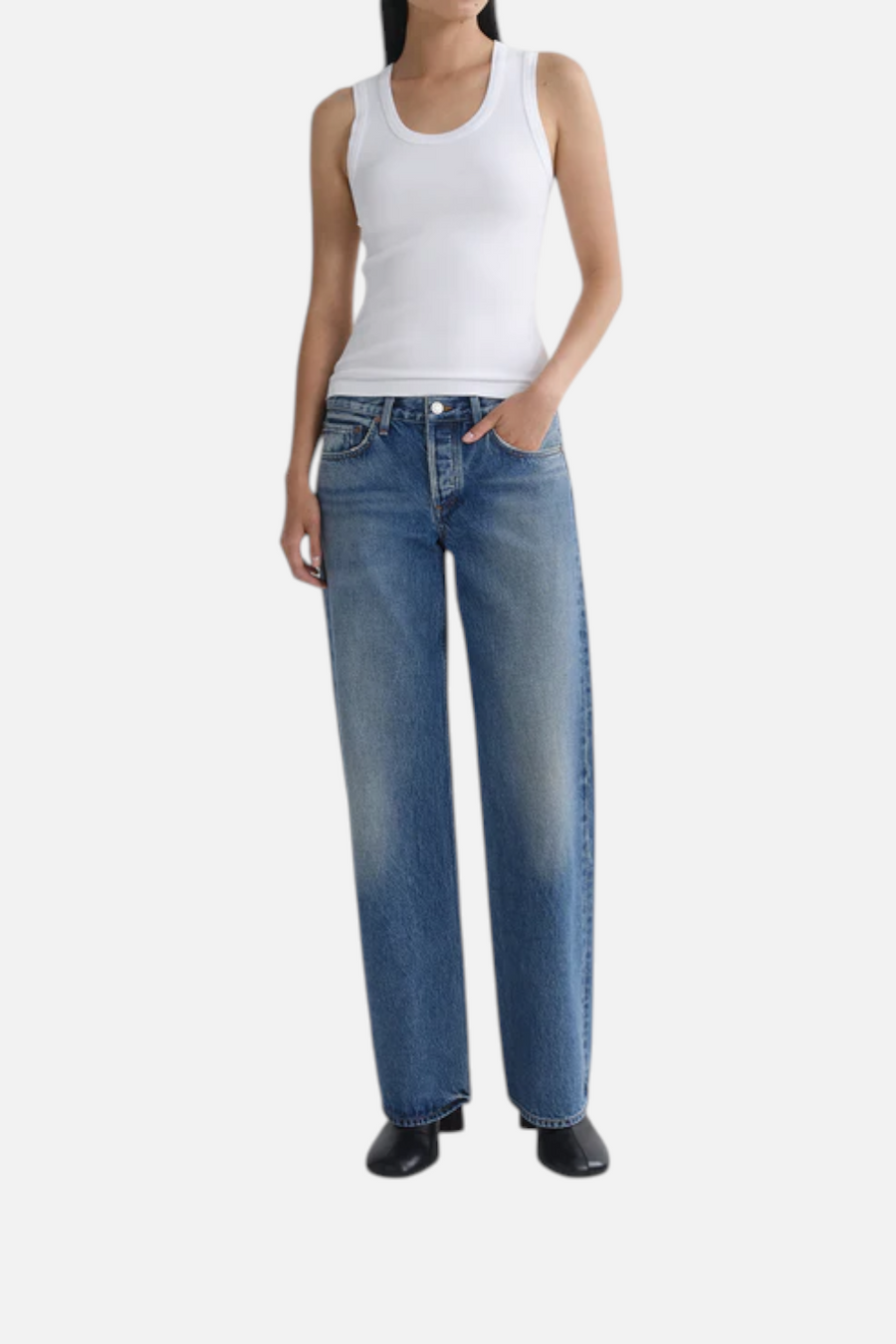 Agolde Low Rise Loose Fit Jean in Liberty – back view