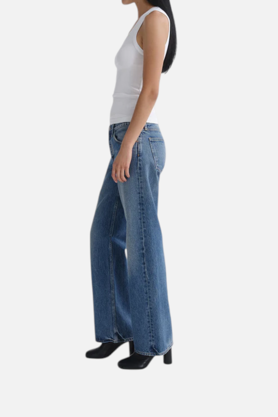 Agolde Low Rise Loose Fit Jean in Liberty – side view
