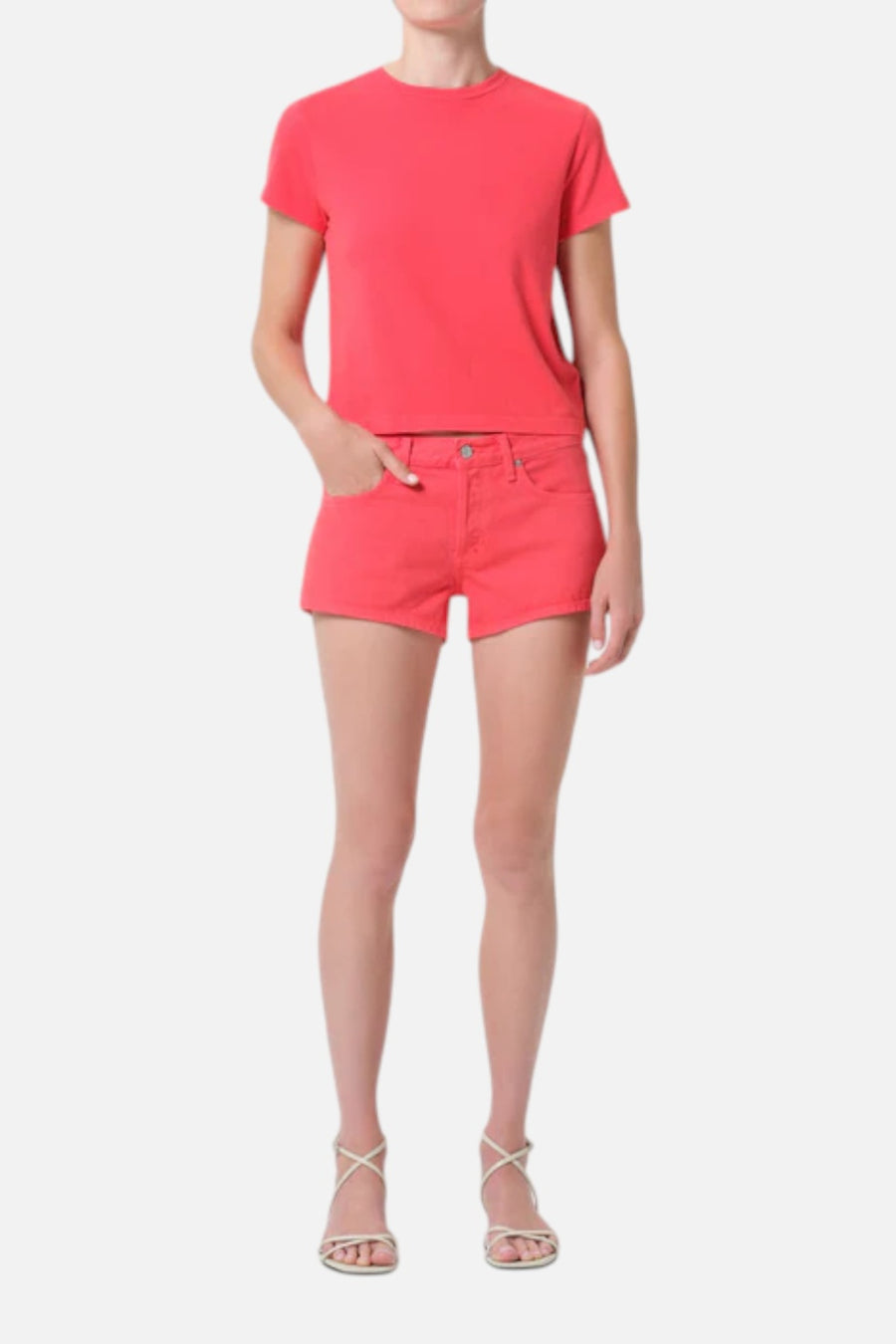 AGOLDE Low Rise Parker Short in Carnival – side view