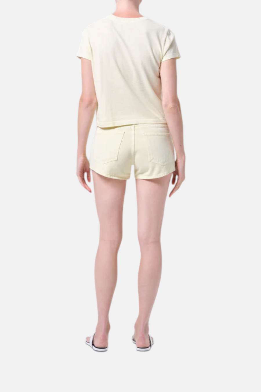 AGOLDE Low Rise Parker Short in Lemon Zest – side view