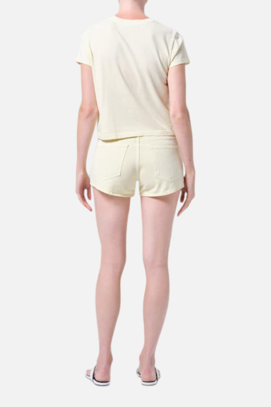 AGOLDE Low Rise Parker Short in Lemon Zest – side view