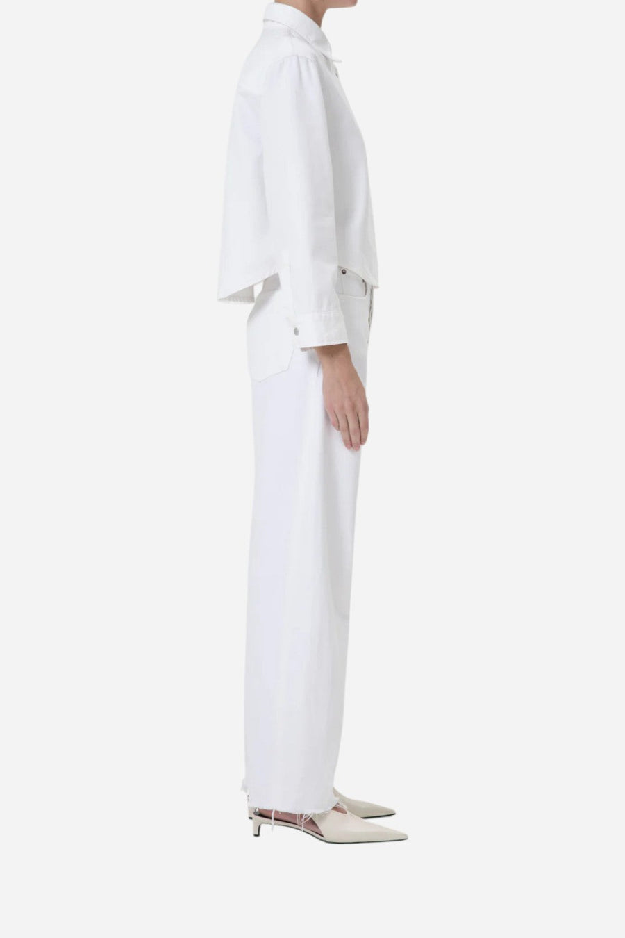 Agolde Luna High Rise Pieced Taper in Element – side view