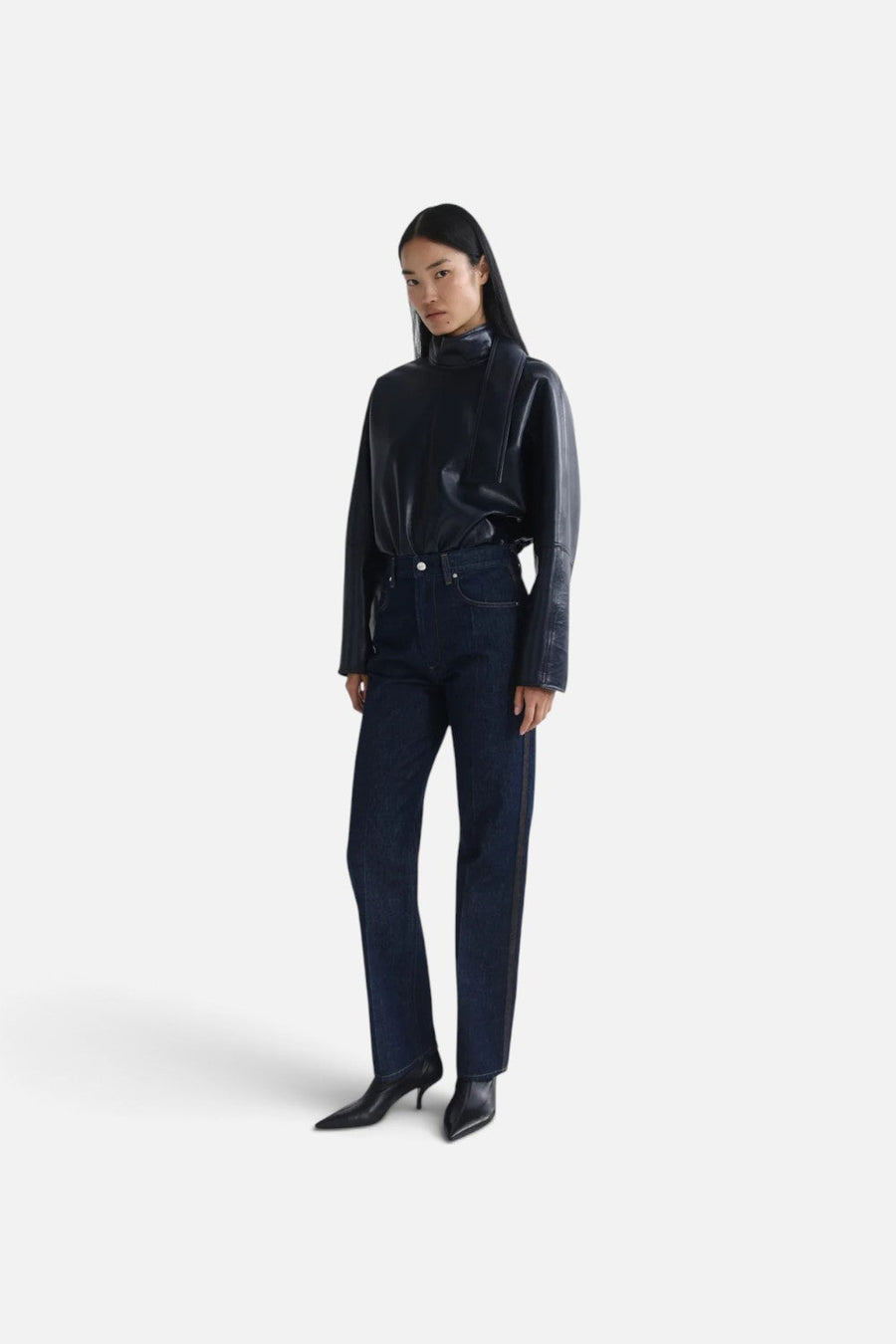 Agolde Morgan High-Rise Stovepipe Jean in Rinse – flat lay