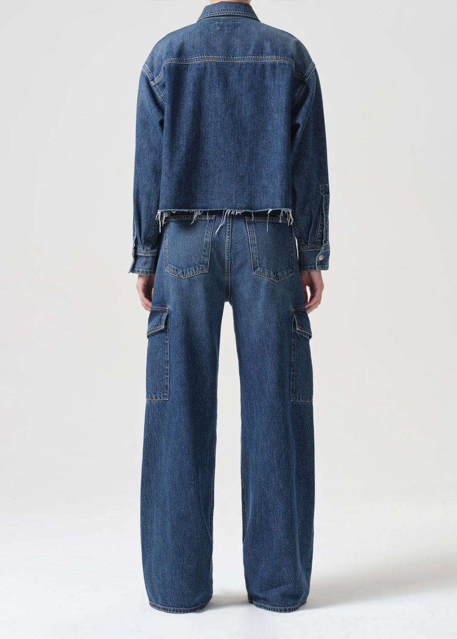 Agolde Nyx Denim Shirt in Pathway – back view