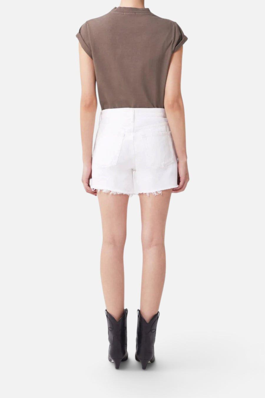 Agolde Parker Long Short Panna Cotta – detail