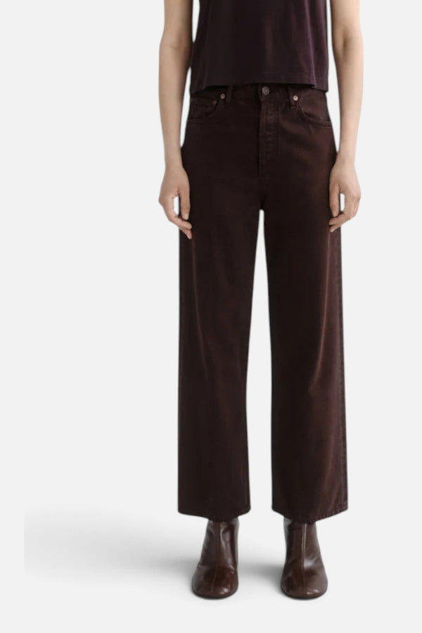 Agolde Ren High-Rise Wide Leg Jean in Sloe Berry