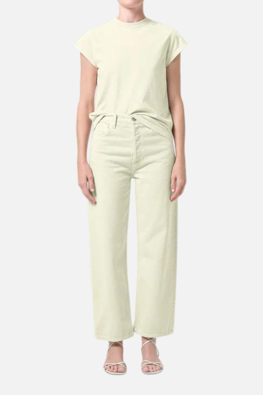 AGOLDE Ren Jean in Lemon Zest – on model