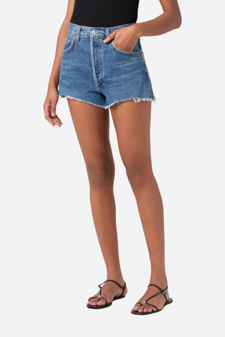 Agolde Ridley Short in Enamour – flat lay