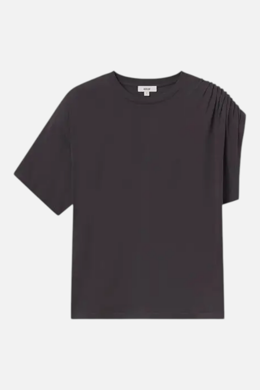 Agolde Roma One-Shoulder T-Shirt in Shade Black – alternate