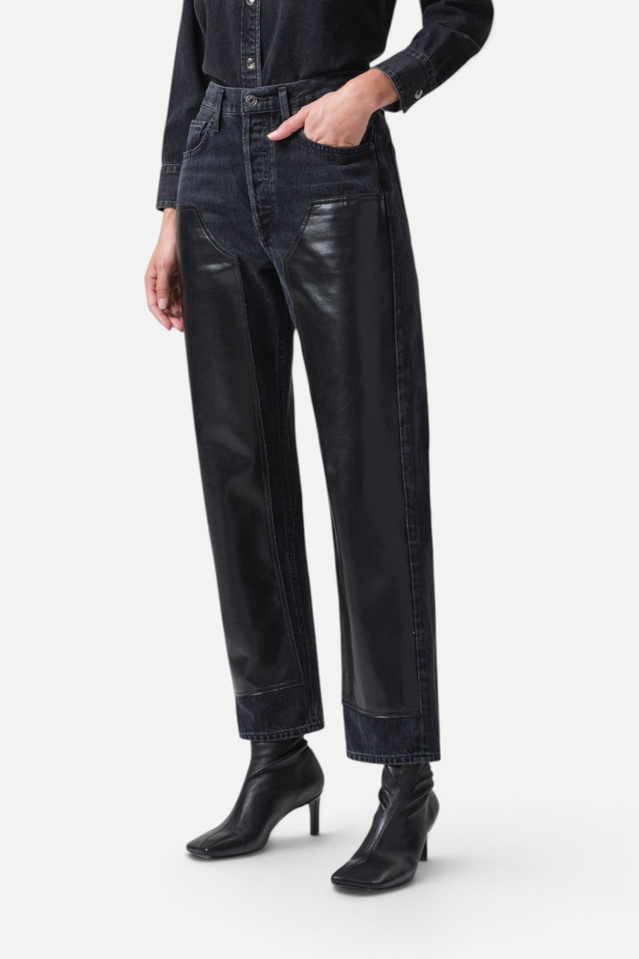 Agolde Ryder Jean in Ink Detox – detail