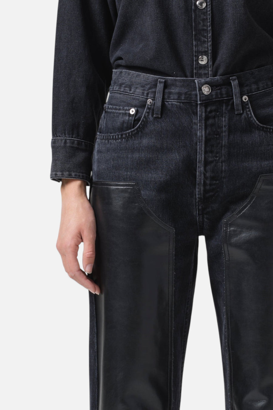 Agolde Ryder Jean in Ink Detox – flat lay