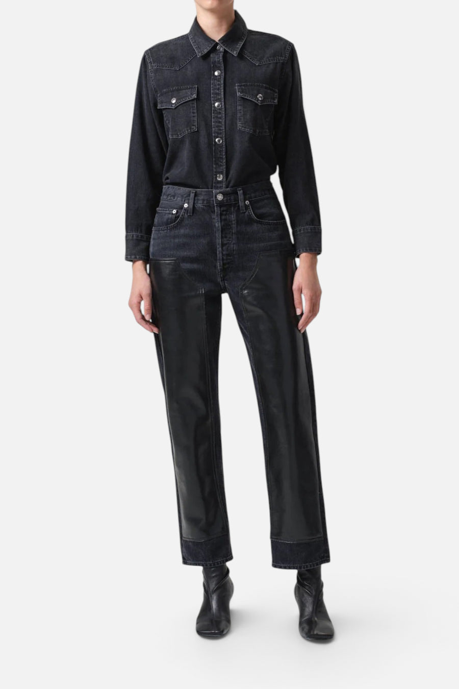 Agolde Ryder Jean in Ink Detox – front view
