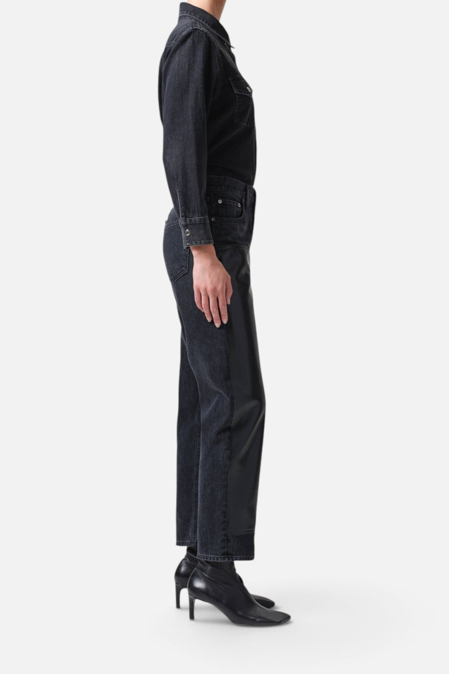 Agolde Ryder Jean in Ink Detox – side view