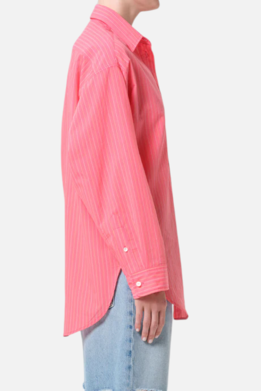 AGOLDE Sona Shirt in Fontana Stripe & Candy – back view
