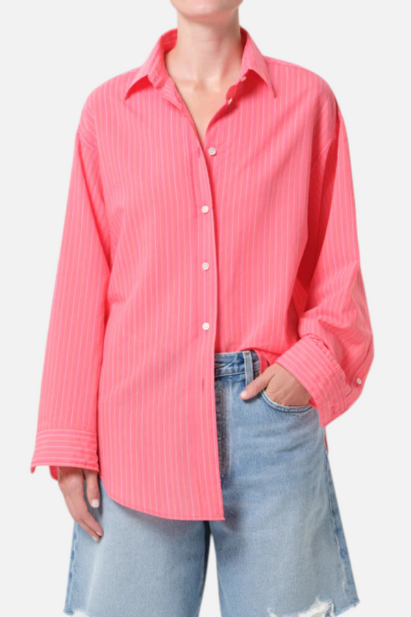 AGOLDE Sona Shirt in Fontana Stripe & Candy