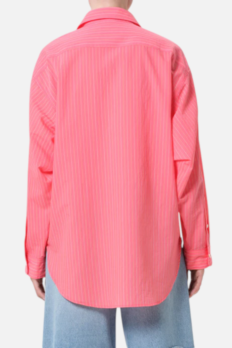 AGOLDE Sona Shirt in Fontana Stripe & Candy – side view