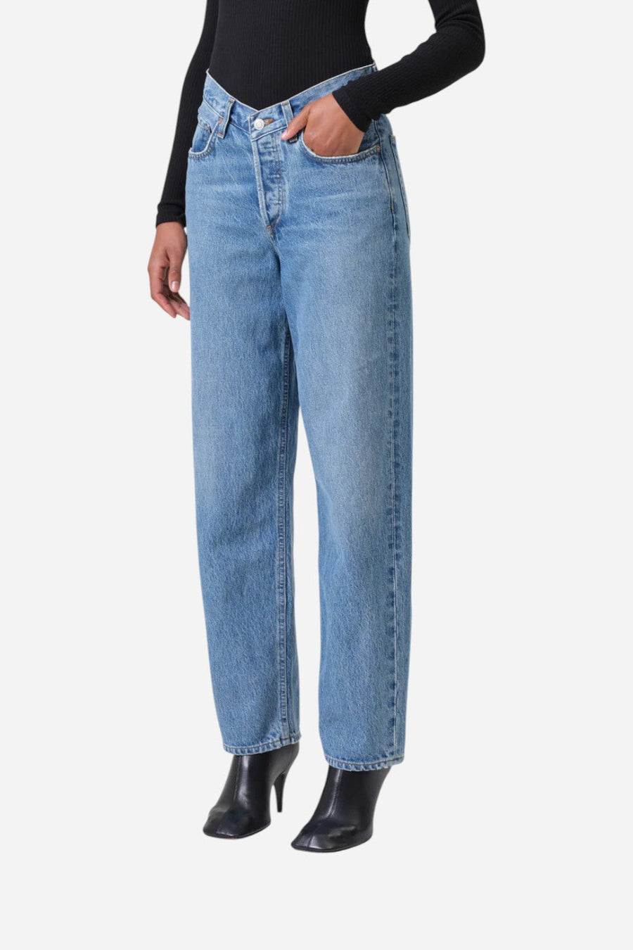 Agolde V-Waist Baggy in Fairway – back view