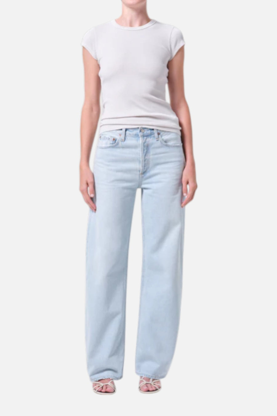 Agolde Women's Arc Jean 32" in Tangent – side view