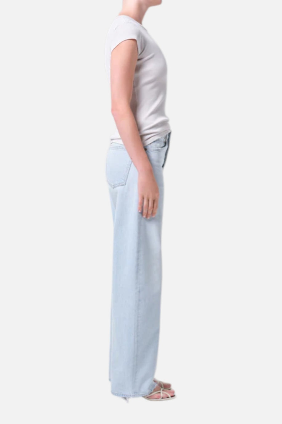 Agolde Women's Arc Jean 32" in Tangent – side view