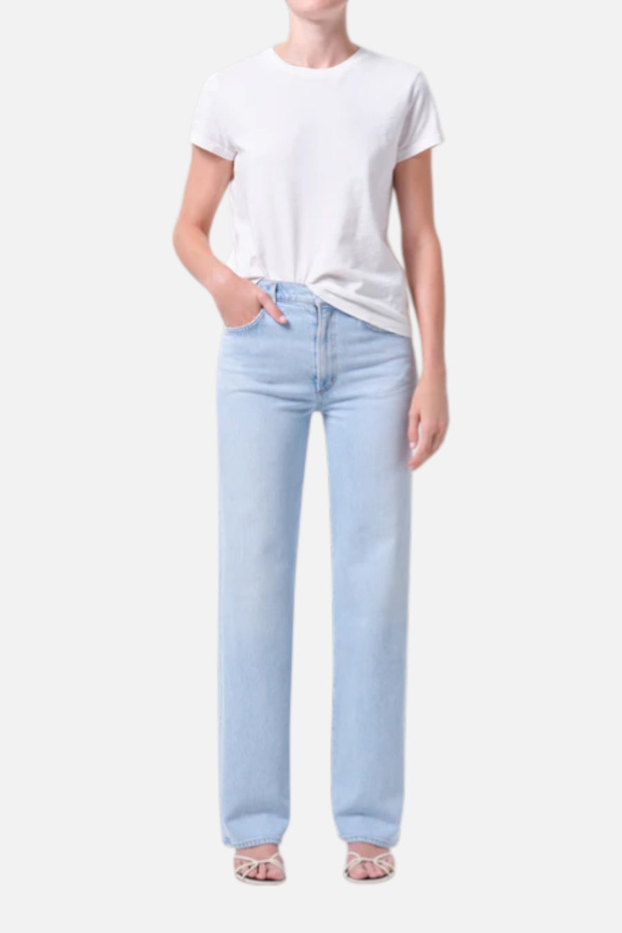 Agolde Women's Harper Straight Jean in Flaunt – side view