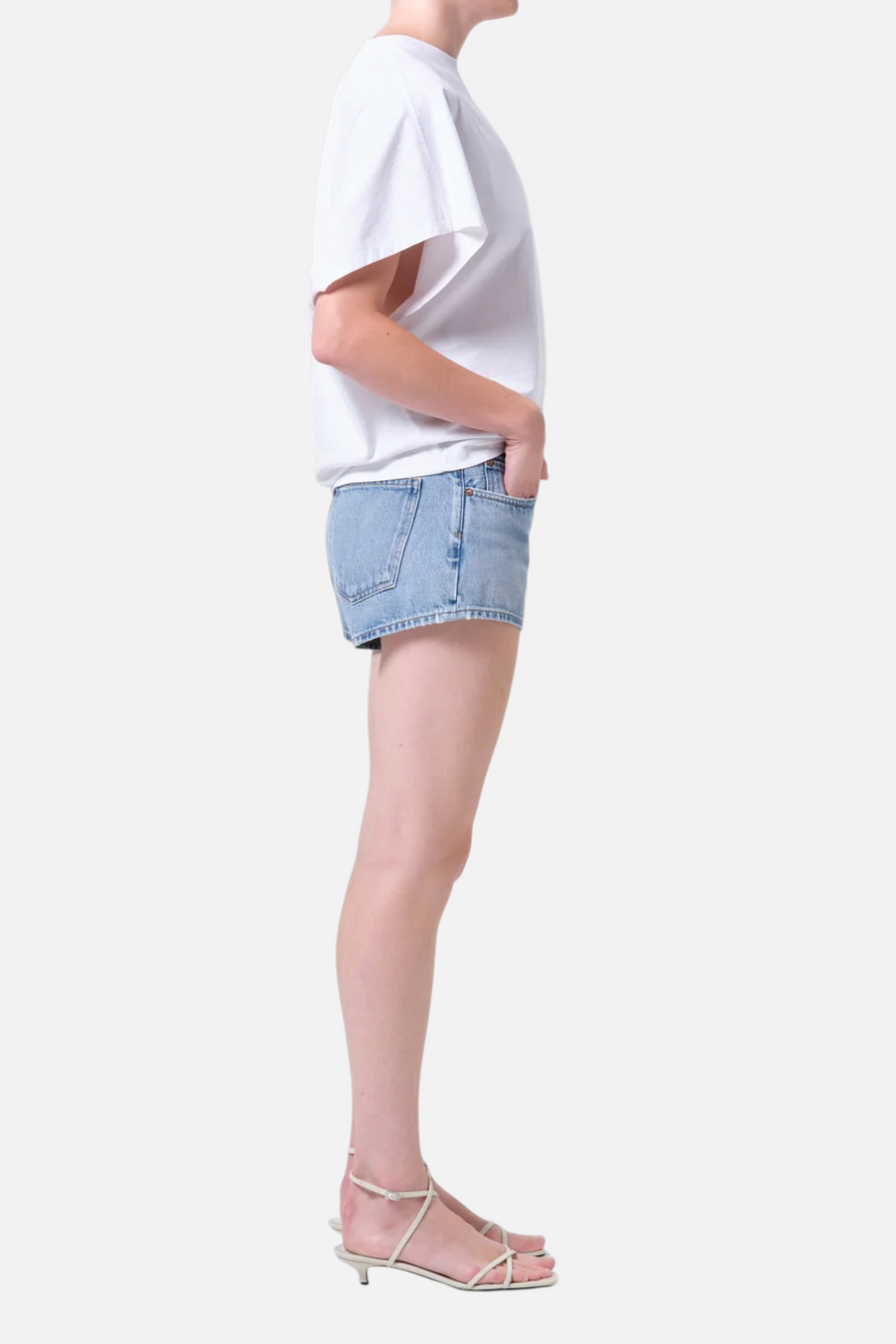 Agolde Women's Low Rise Parker Short in Replica – back view