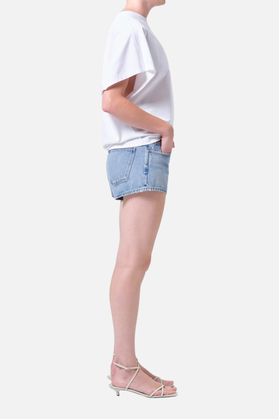 Agolde Women's Low Rise Parker Short in Replica – side view