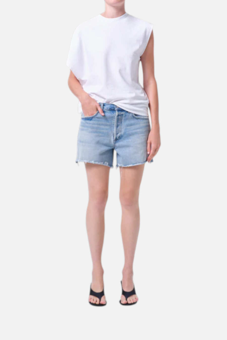 Agolde Women's Nye Vintage Short in Post – front view