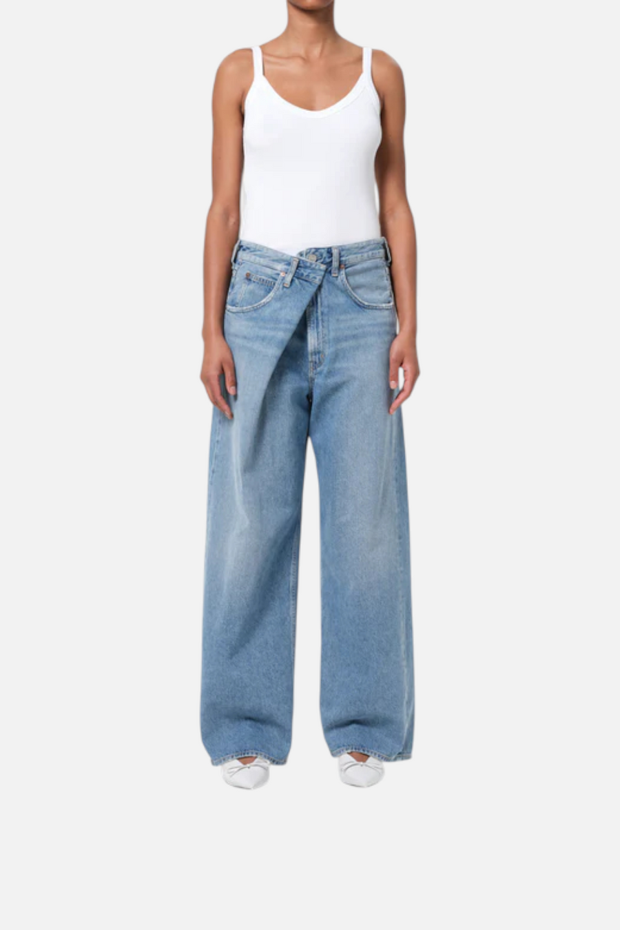 Agolde Women's Vana Fold Jean in Mantra – front view