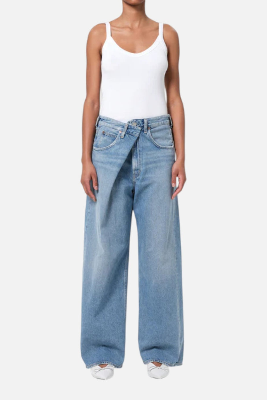 Agolde Women's Vana Fold Jean in Mantra – side view