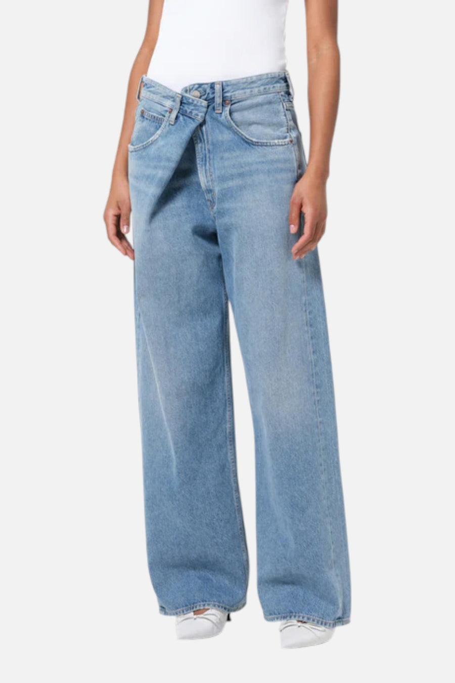 Agolde Women's Vana Fold Jean in Mantra – side view