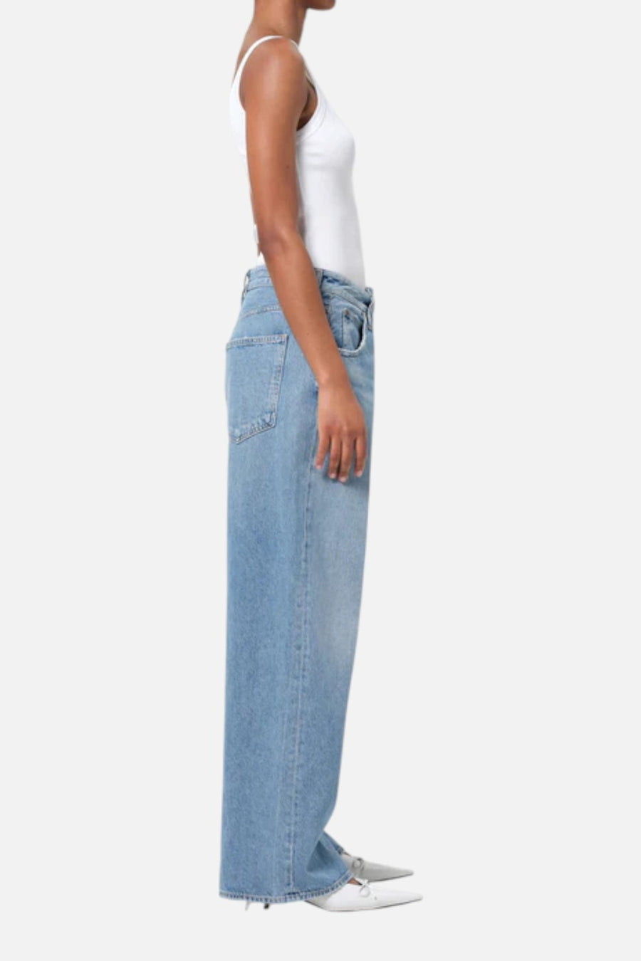 Agolde Women's Vana Fold Jean in Mantra – side view