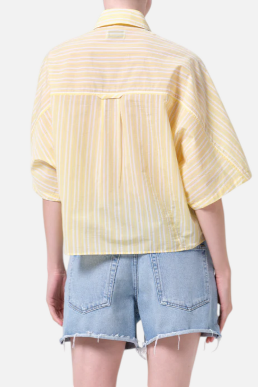 AGOLDE Merrin Shirt in Lemon Drop