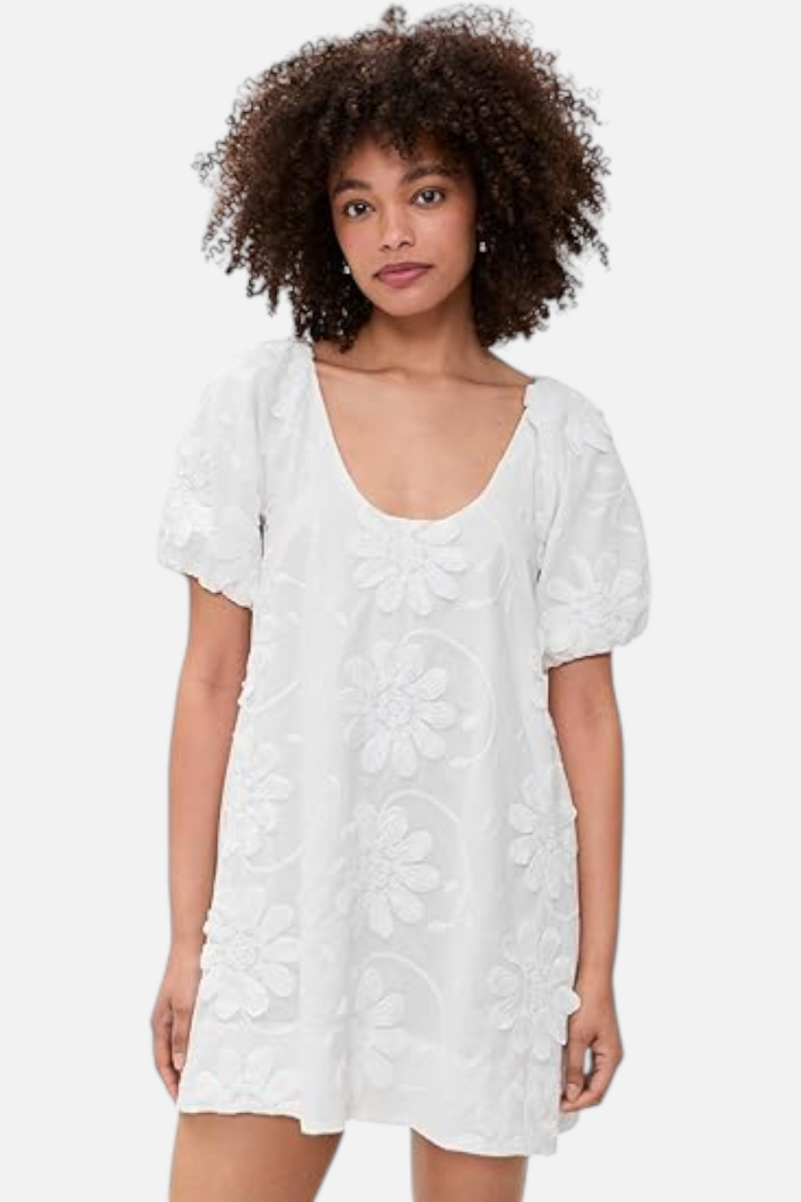 Minkpink Women's Alessia Smock Mini Dress in White