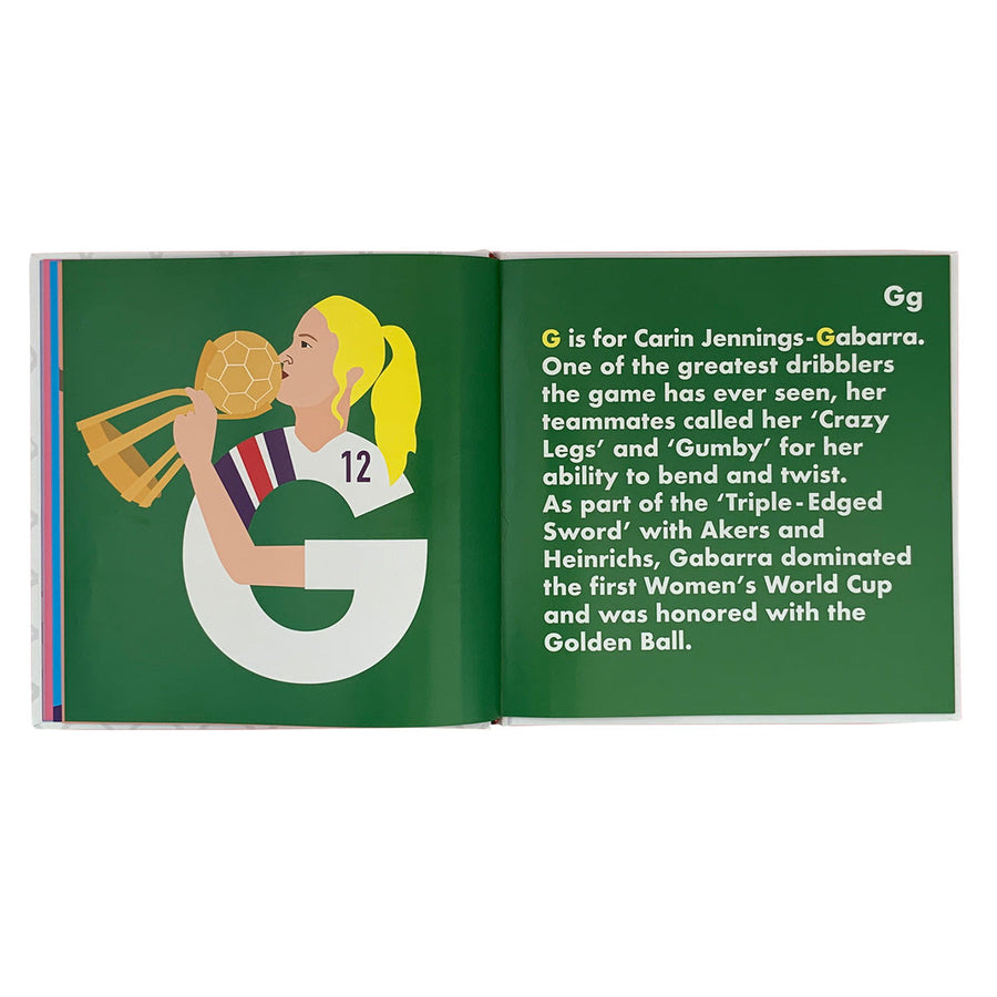 Alphabet Legends Soccer Legends Alphabet Book: Women – side view