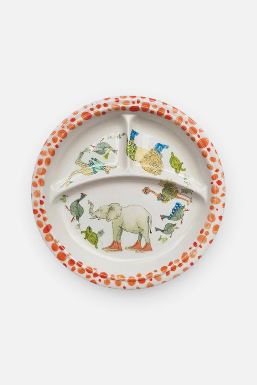 Always Relish Animal Friends Baby Divided Plate – back view