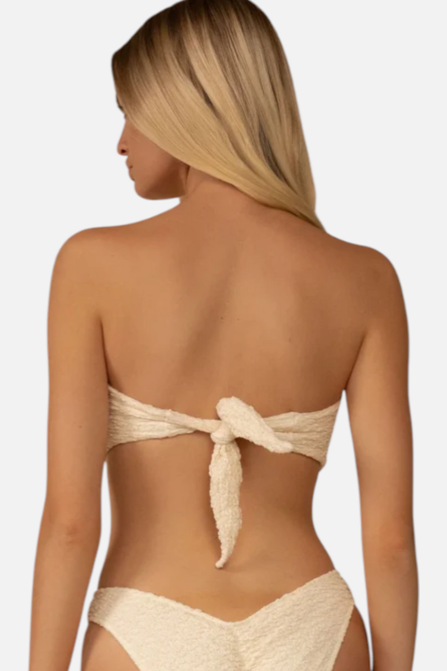 Montece Amalia Texture Rosa Bandeau Bikini Top