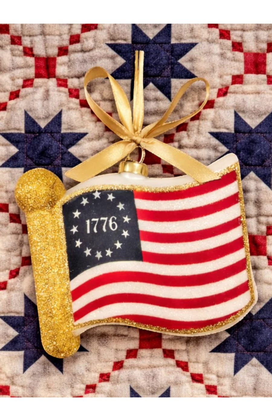 America 250 Commemorative Ornament – side view