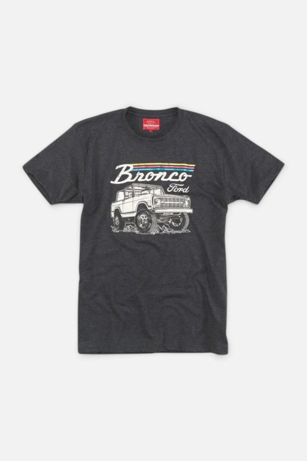 American Needle Bronco Red Label Tee in Heather Charcoal
