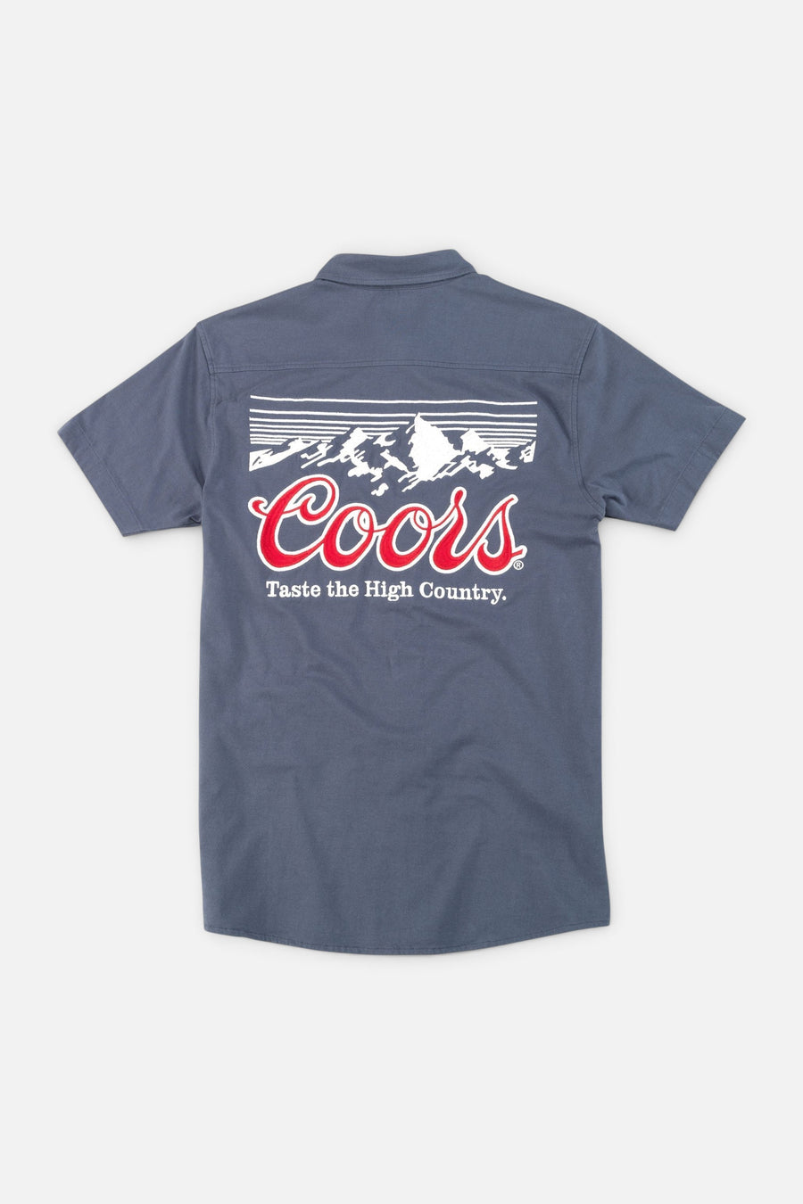 American Needle Coors Brew Master Short Sleeve Shirt in Navy – back view