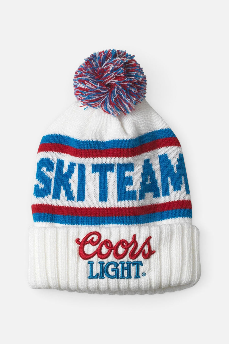 American Needle Coors Light Pillow Line Beanie in White – front view