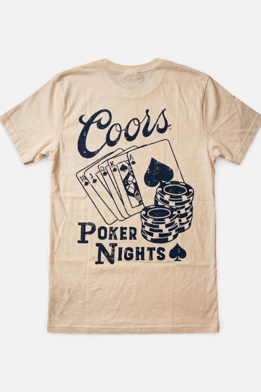 American Needle Coors Poker Night Tee in Natural – back view