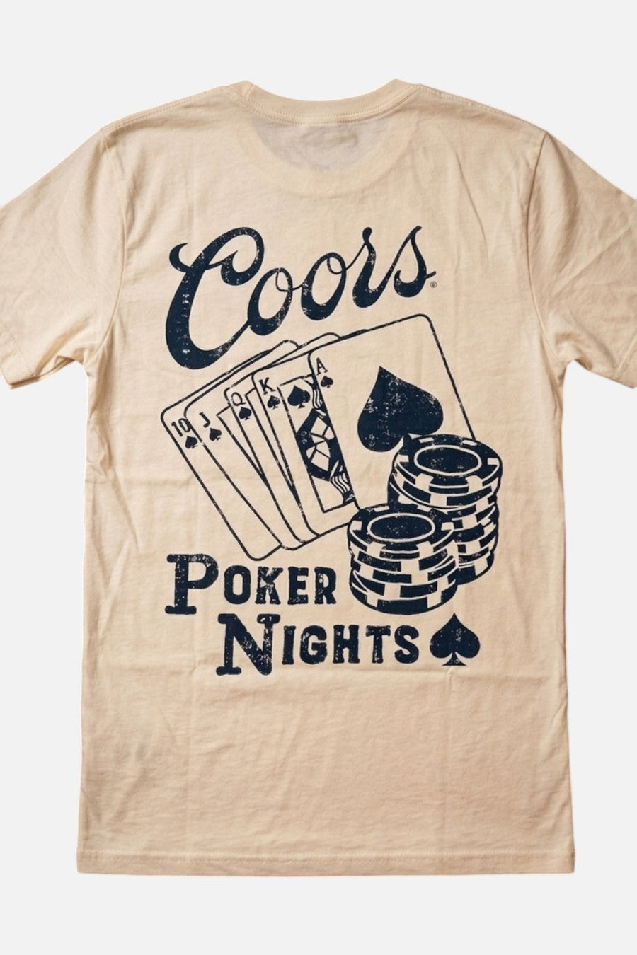 American Needle Coors Poker Night Tee in Natural – front view