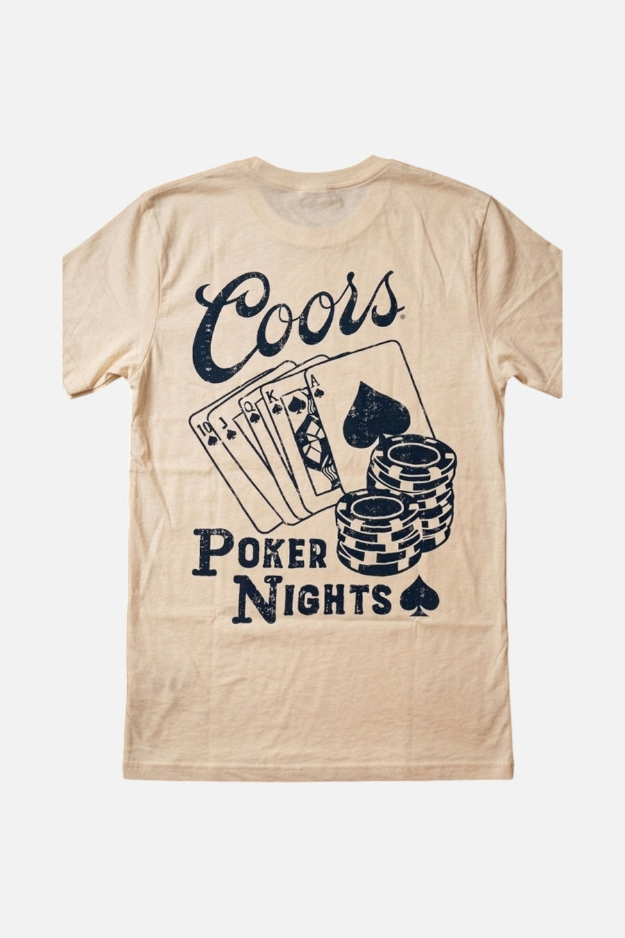 American Needle Coors Poker Night Tee in Natural – back view