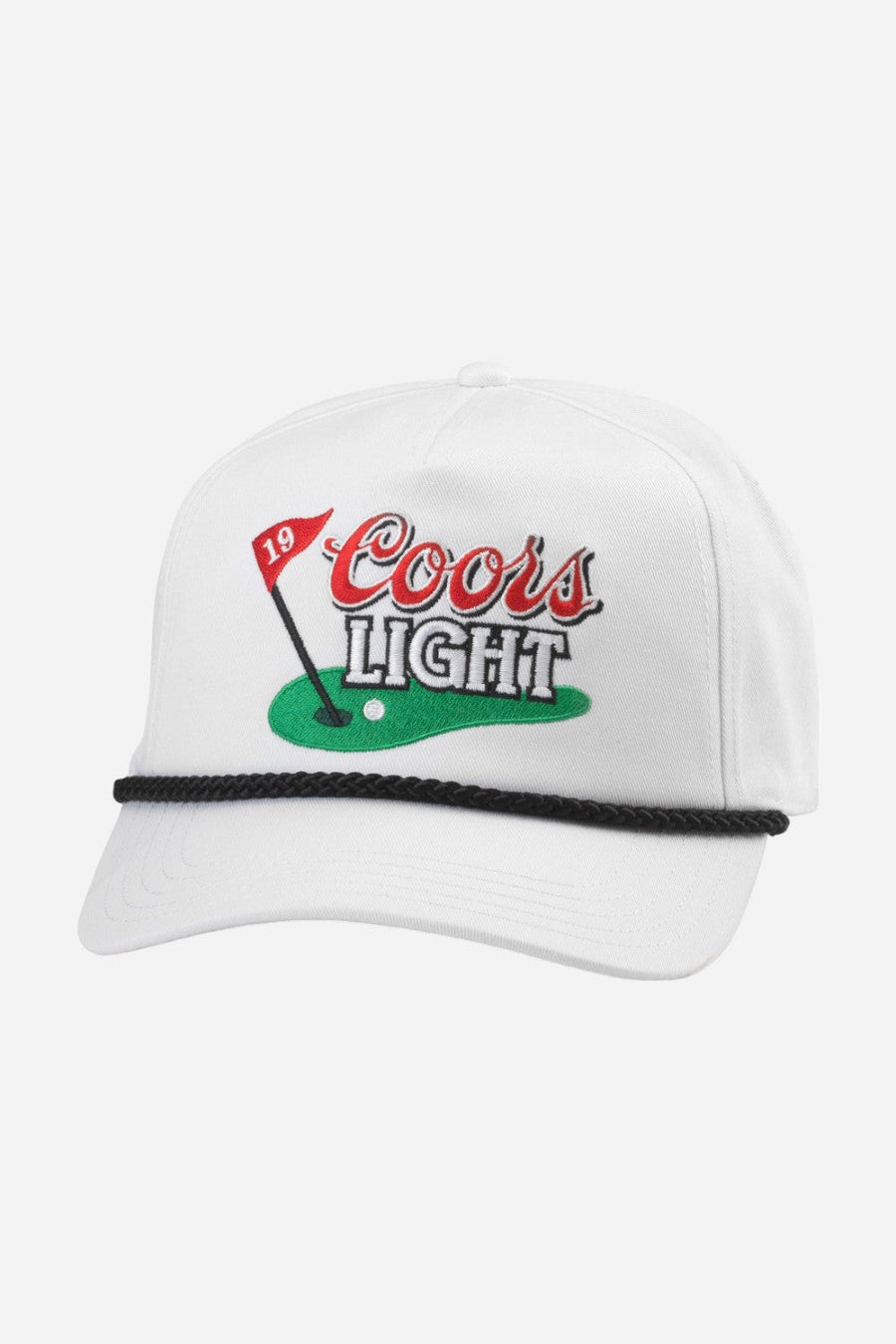 American Needle Coors Roscoe Golf Hat in White – front view